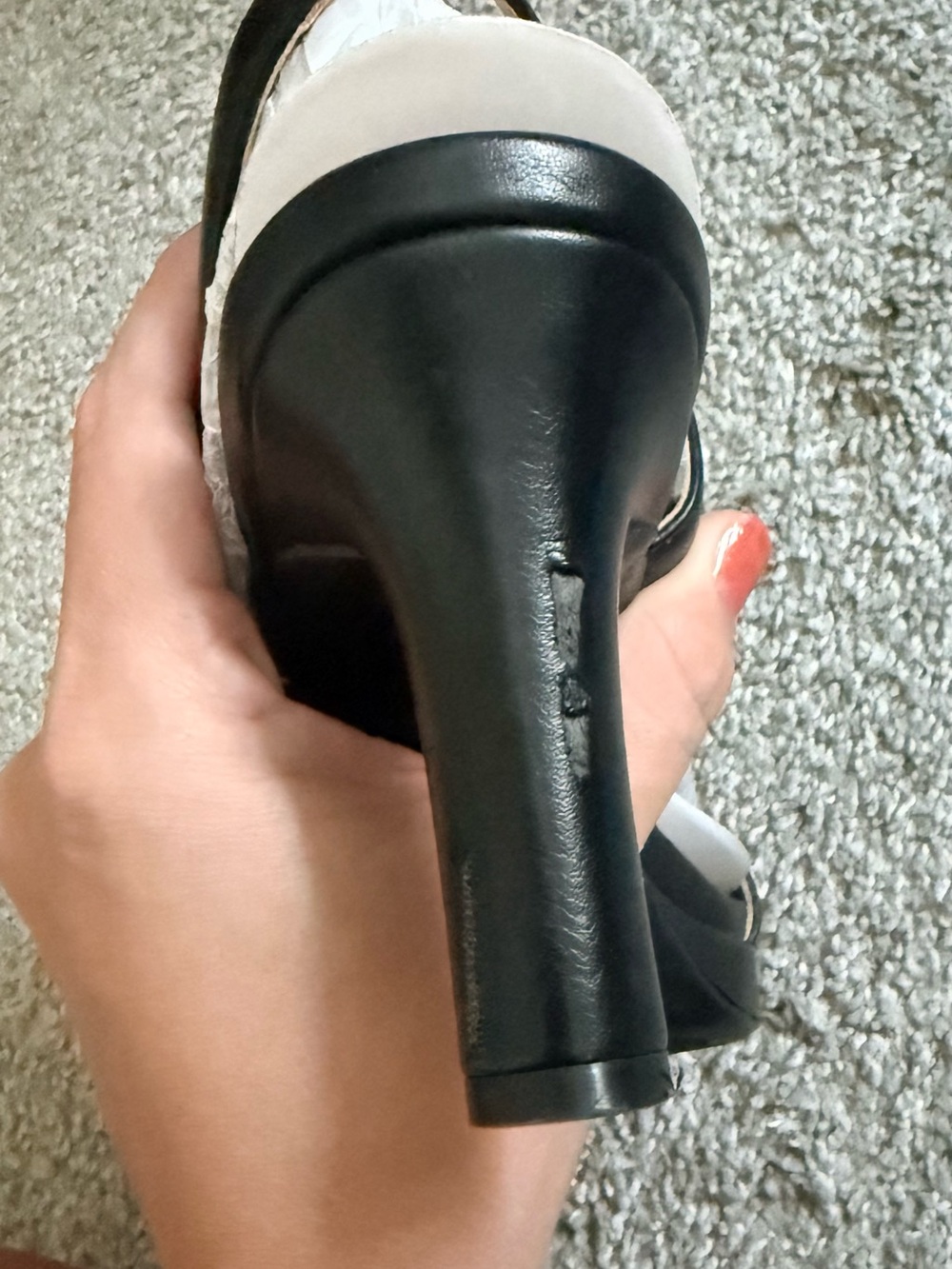 Naturalizer Black Strappy Platform Heel Sandals - Picture 7 of 8